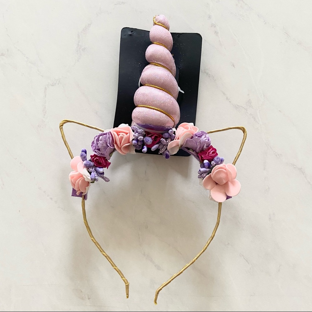 nOir Jewelry Pink and Gold Unicorn Headband